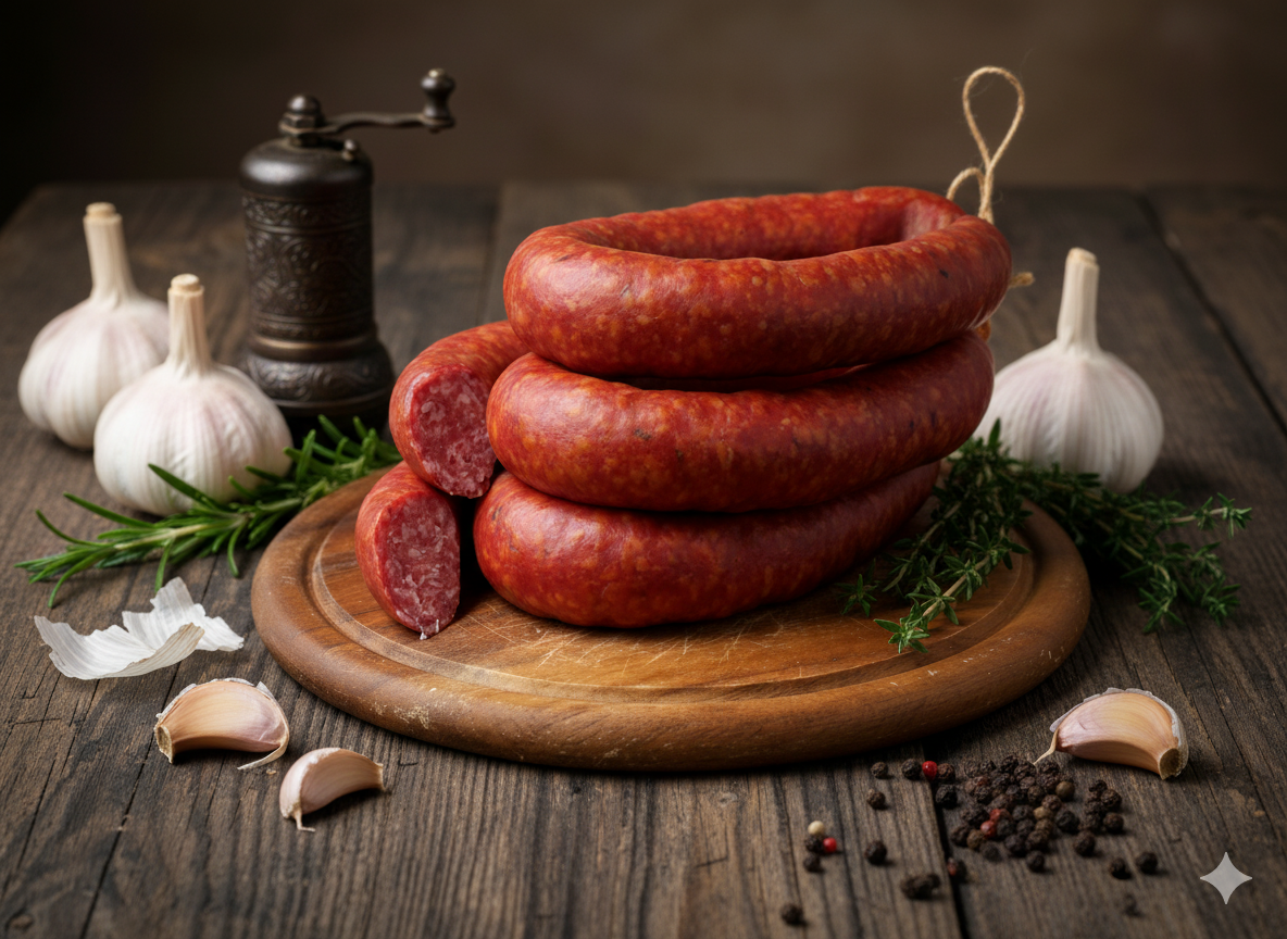 Thüringer Knackwurst mit Kümmel und Knoblauch